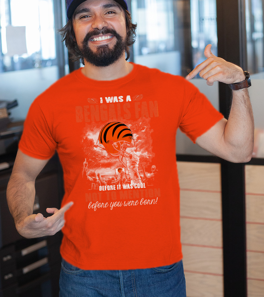 Cincinnati Bengals Fan Before It Was Cool Helmet T-Shirt