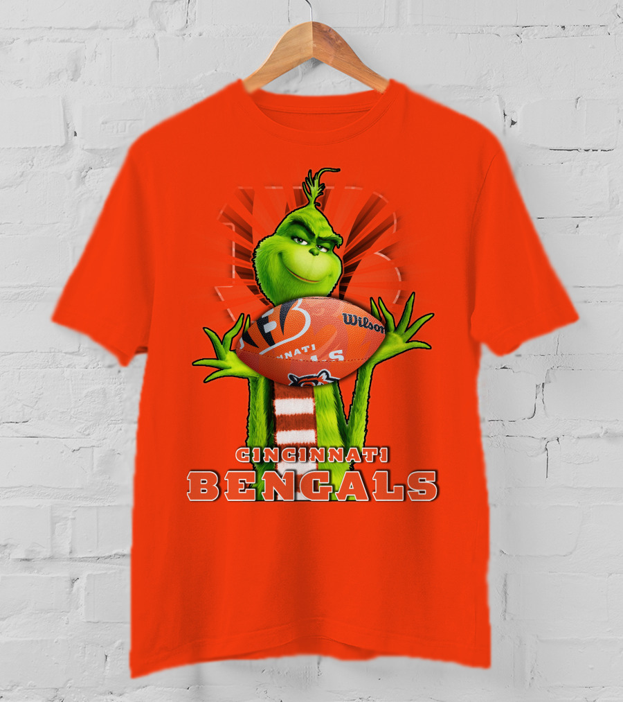 Grinch Cincinnati Bengals Football Nfl Wilson Ball T-Shirt
