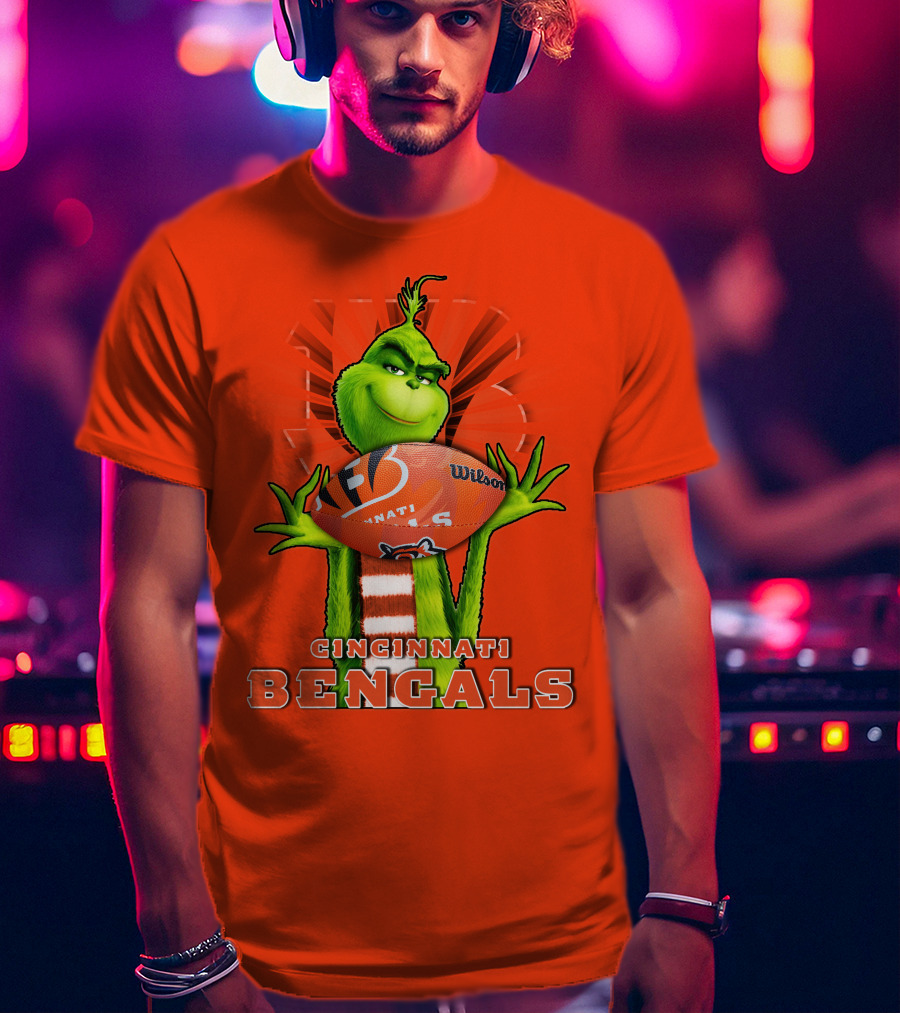 Grinch Cincinnati Bengals Football Nfl Wilson Ball T-Shirt