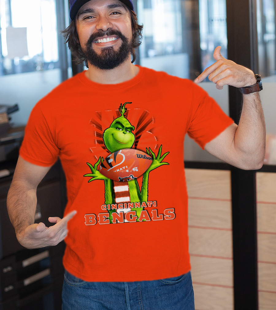 Grinch Cincinnati Bengals Football Nfl Wilson Ball T-Shirt