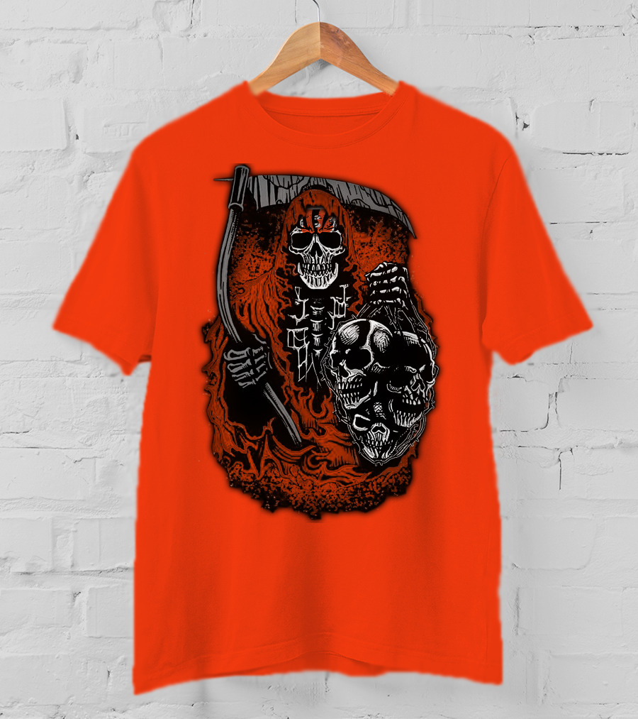Cincinnati Bengals Reaper Skull T-Shirt