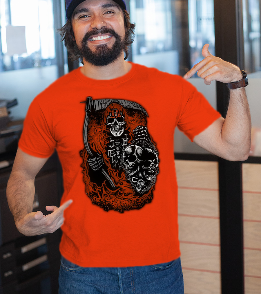 Cincinnati Bengals Reaper Skull T-Shirt
