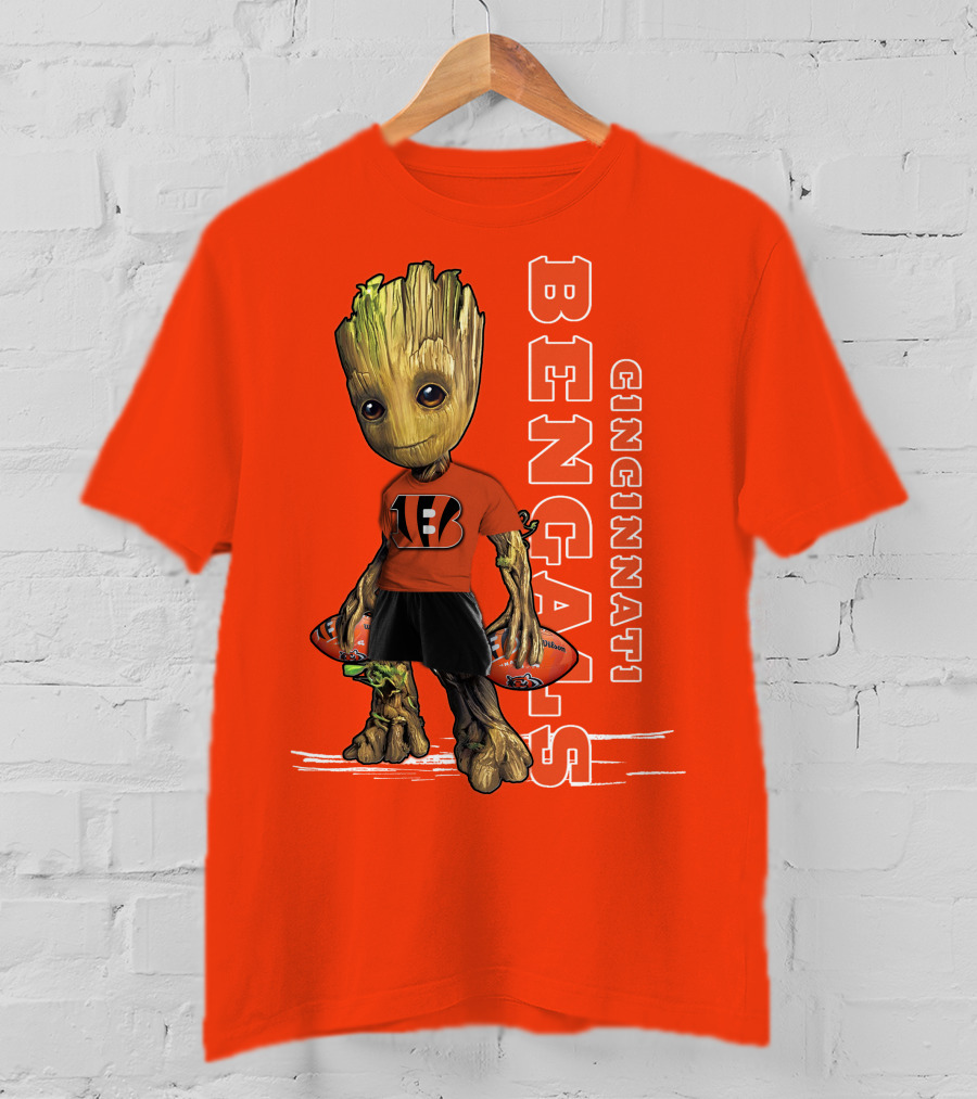 Groot V1 Cincinnati Bengals Football T-Shirt