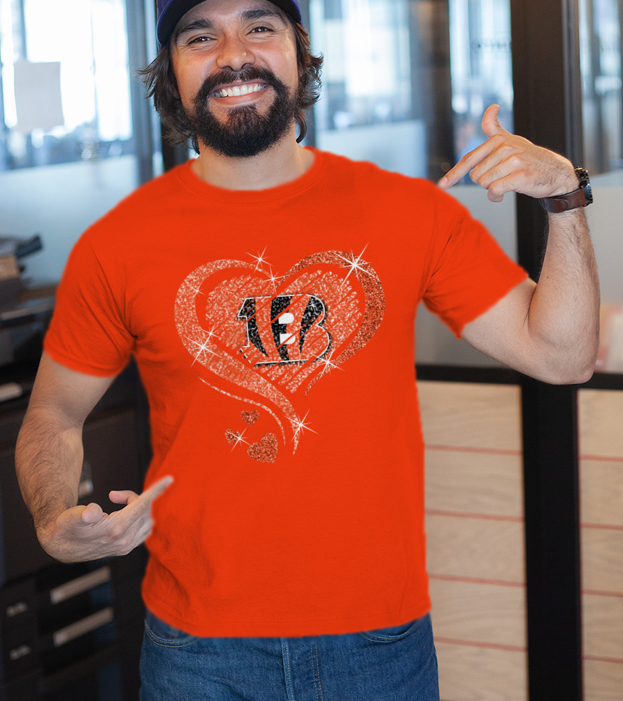 Heart Diamond Bengals Love T-Shirt