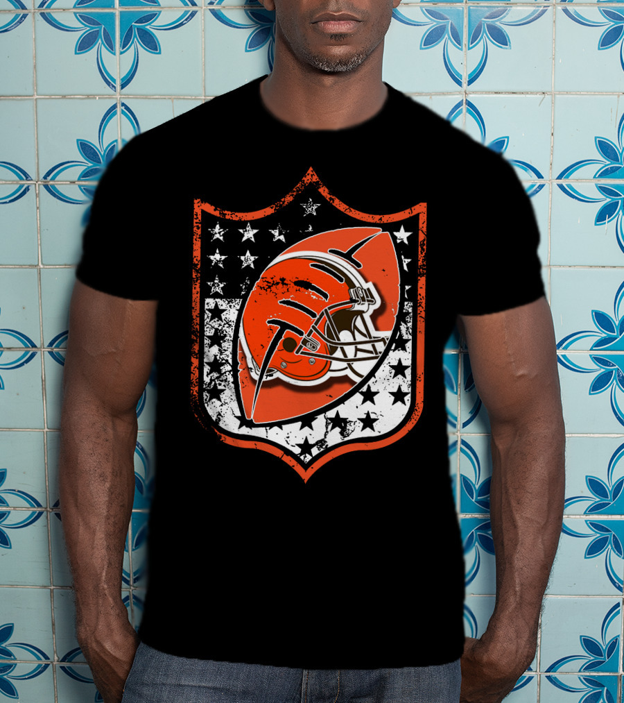 Cleveland Browns Helmet Stars And Stripes T-Shirt