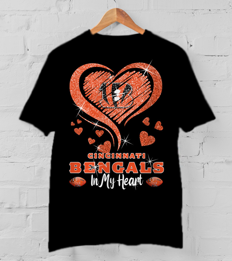 Cincinnati Bengals Heart Logo In My Heart T-Shirt