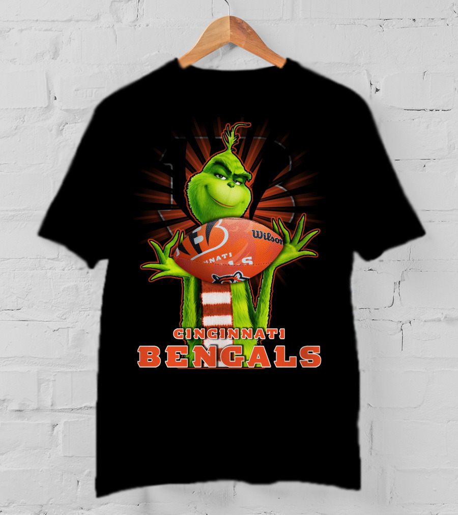 Cincinnati Bengals Grinch Football T-Shirt