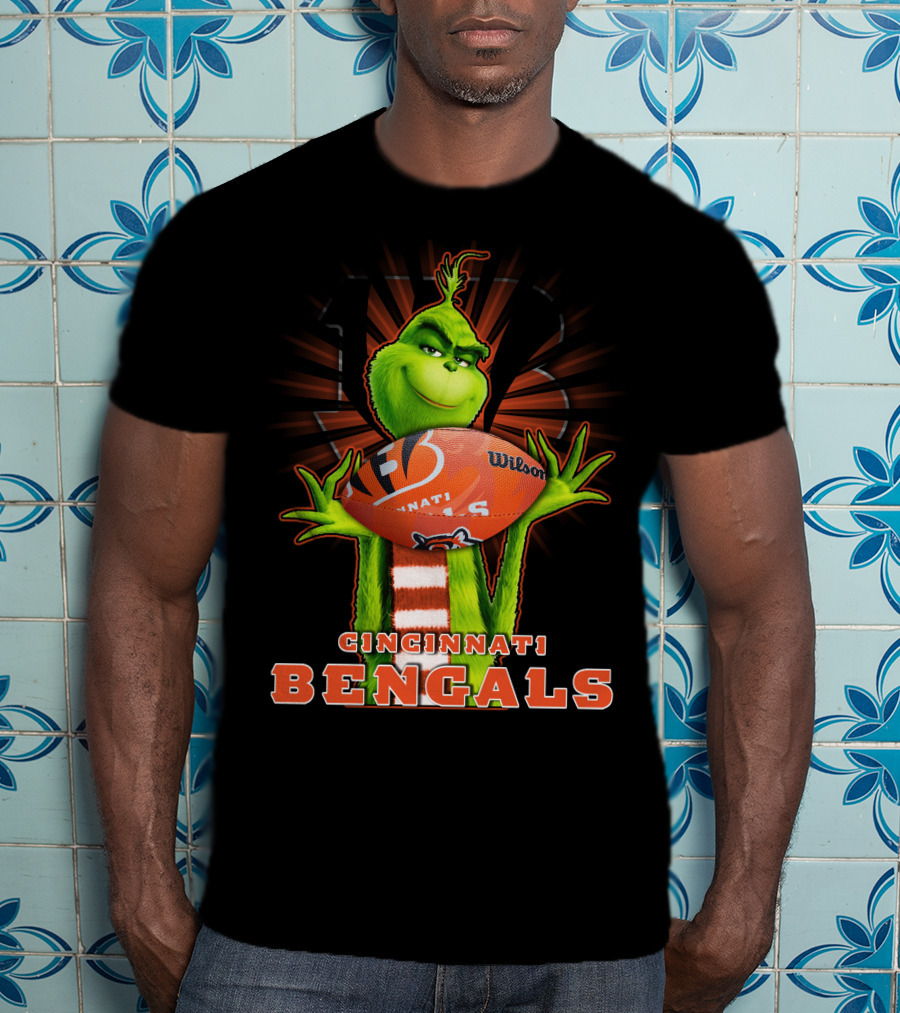 Cincinnati Bengals Grinch Football T-Shirt