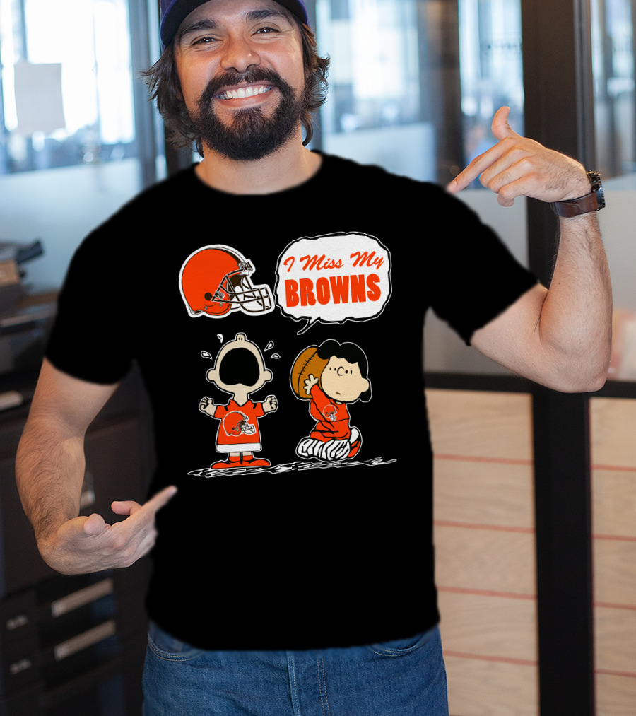 I Miss My Cleveland Browns 67 Football Fan Nostalgia T-Shirt