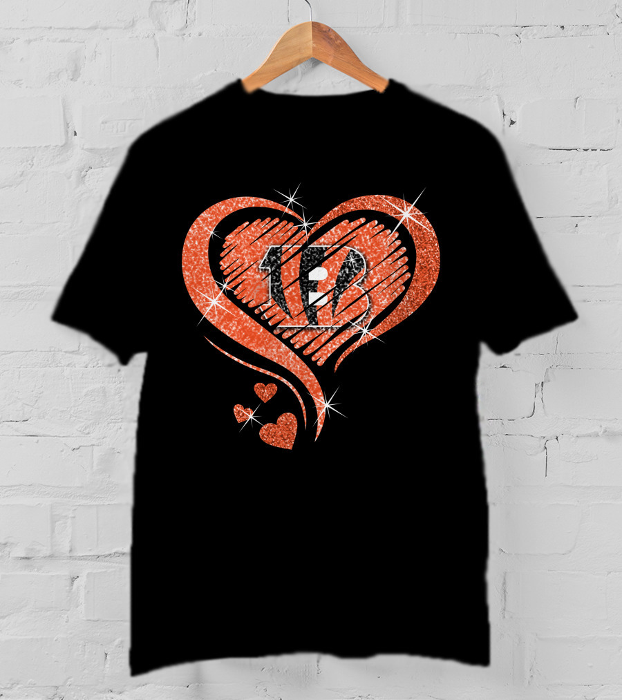 Heart 13 Cincinnati Bengals T-Shirt
