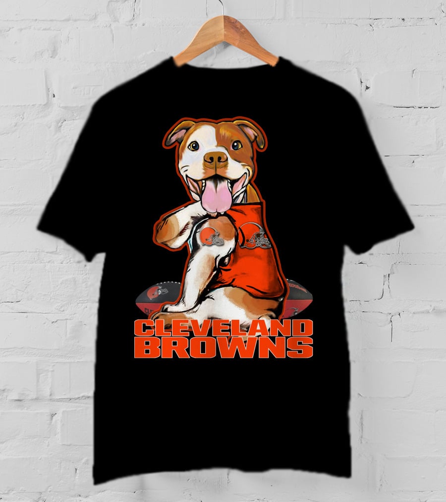 Cleveland Browns Pitbull Football Fan T-Shirt