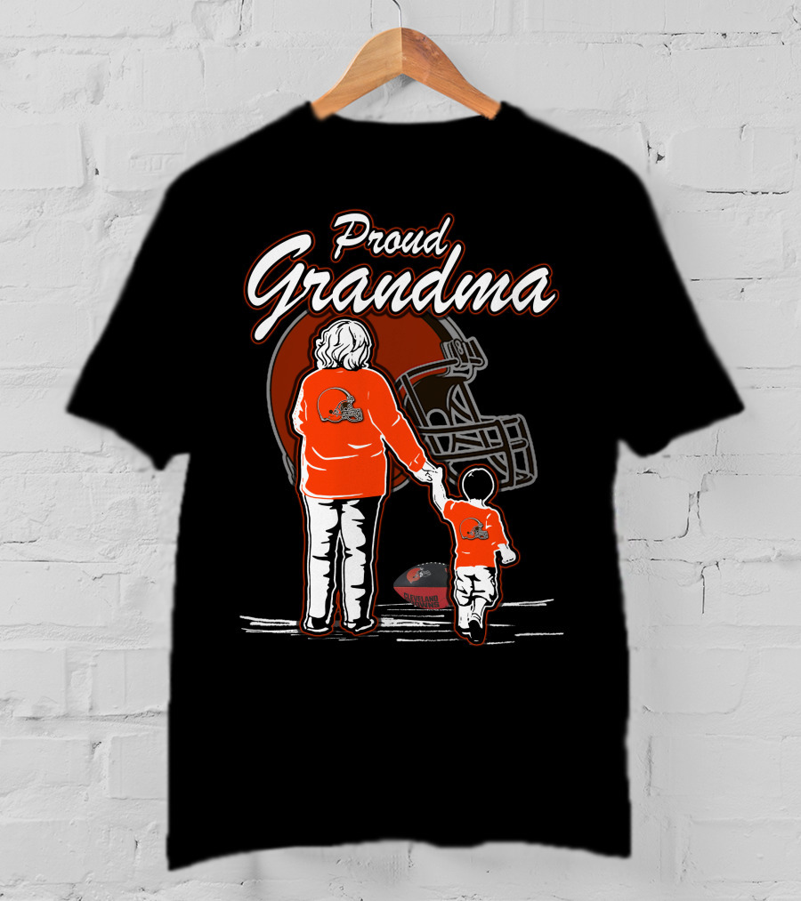 Proud Grandma Cleveland Browns Football Family Fan T-Shirt