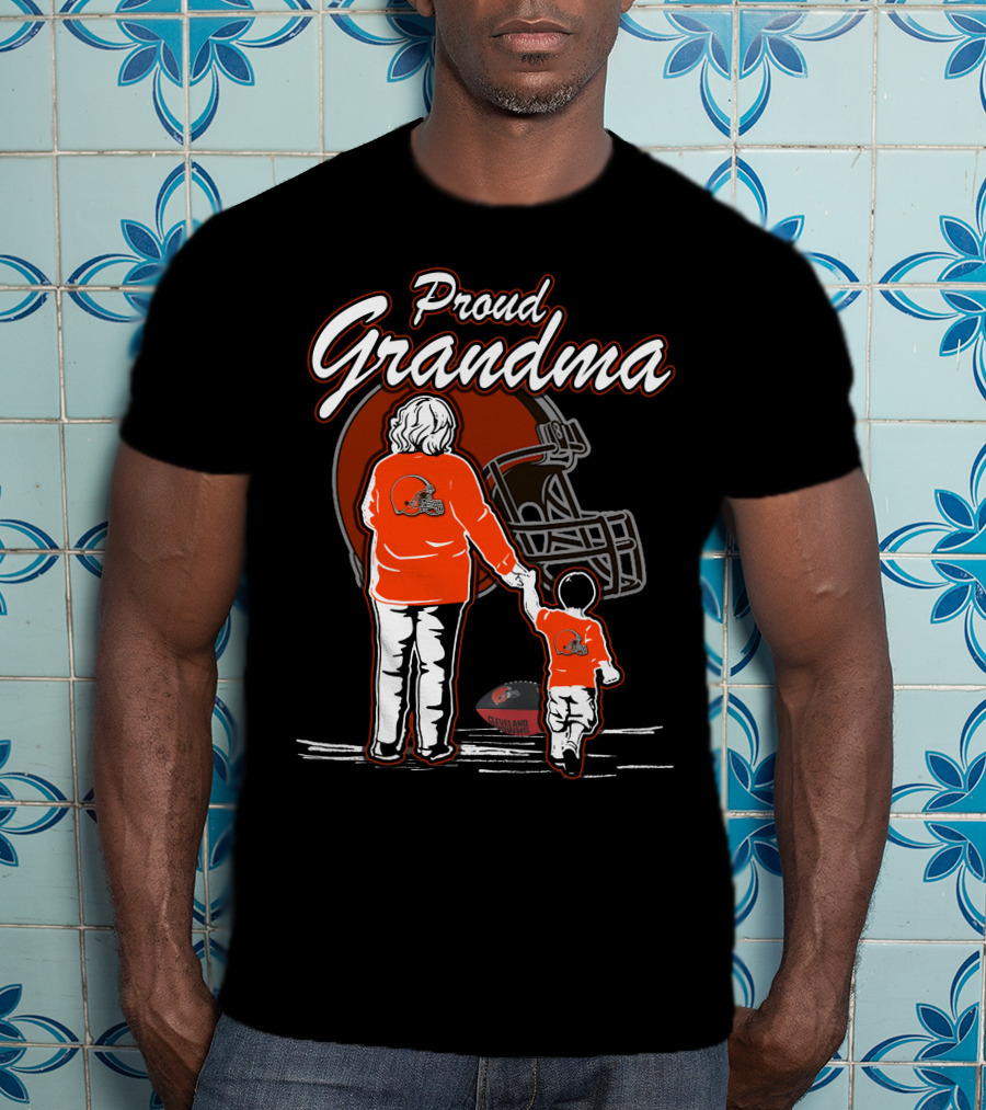 Proud Grandma Cleveland Browns Football Family Fan T-Shirt