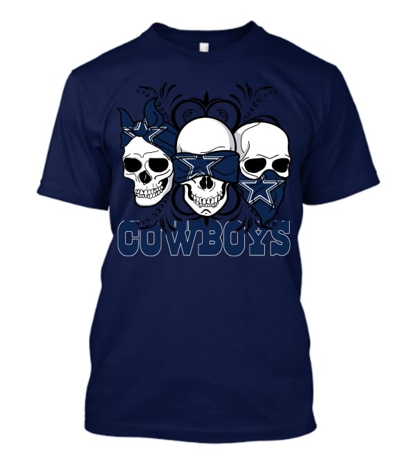 Cowboys Three Skulls Bandana Stars T-Shirt