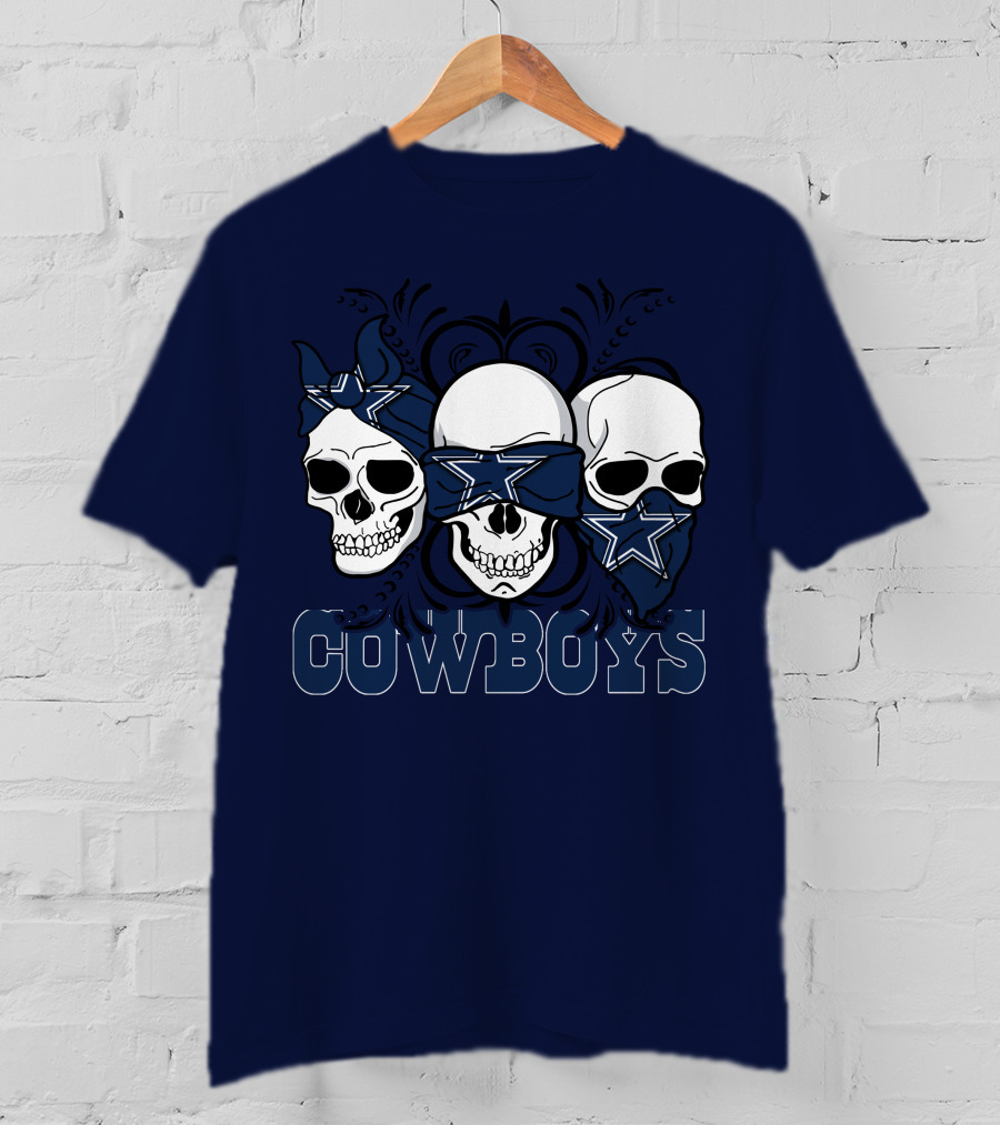 Cowboys Three Skulls Bandana Stars T-Shirt