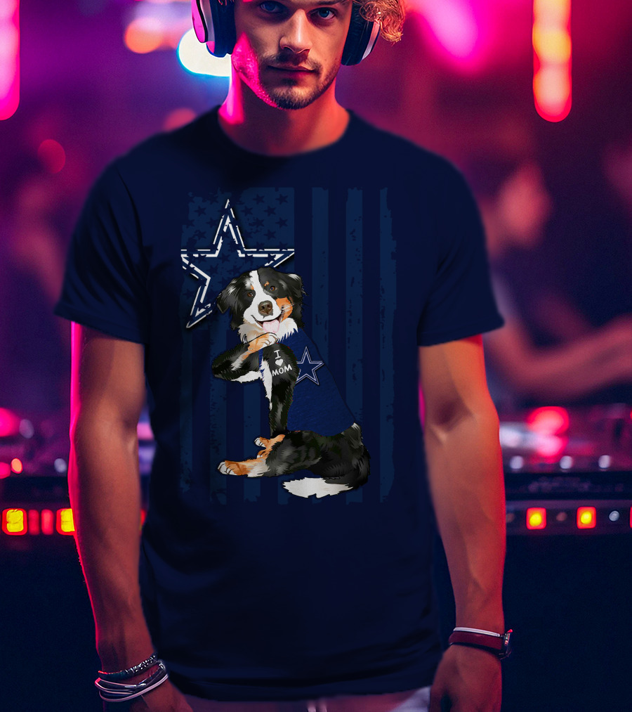 Border Collie I Mom Dallas Cowboys Star T-Shirt