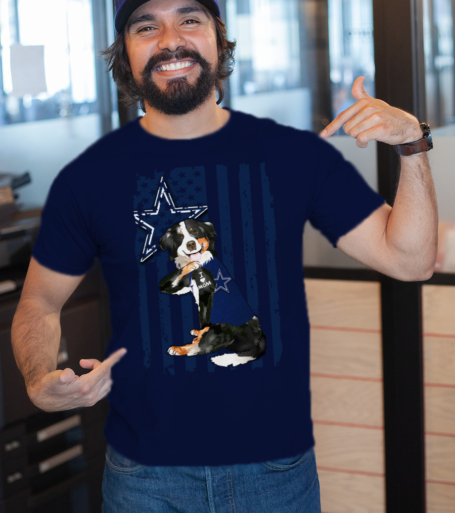 Border Collie I Mom Dallas Cowboys Star T-Shirt
