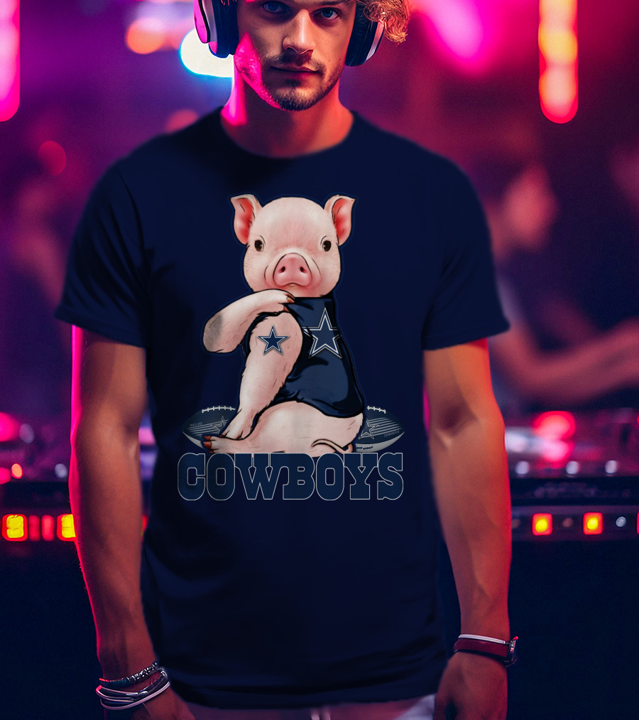 Pig COWBOYS Football Star T-Shirt