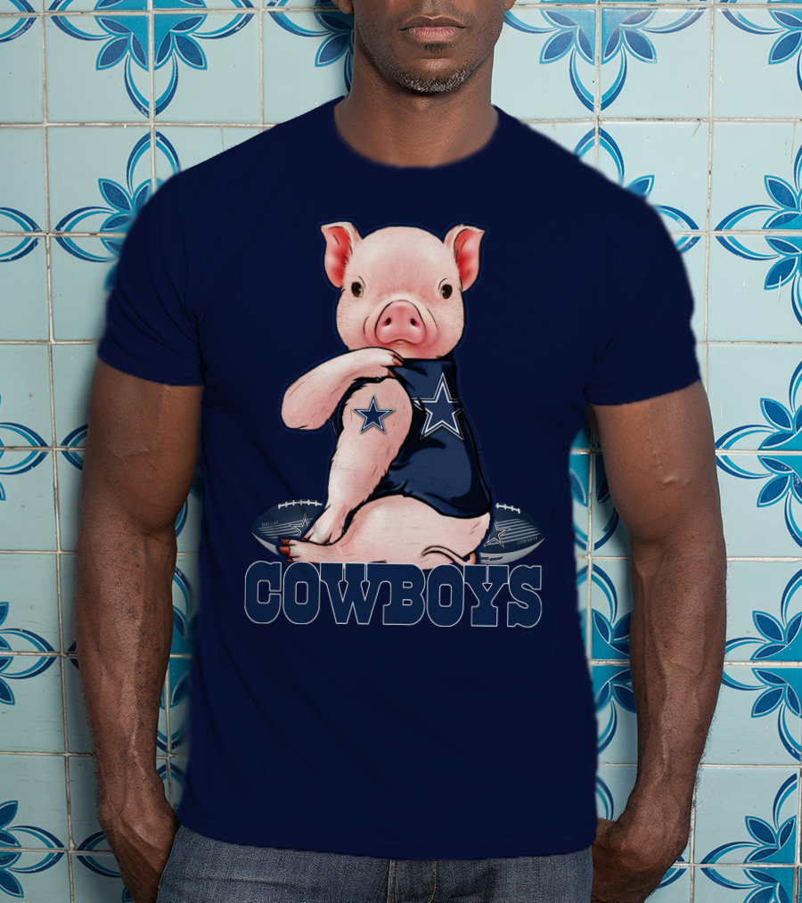 Pig COWBOYS Football Star T-Shirt