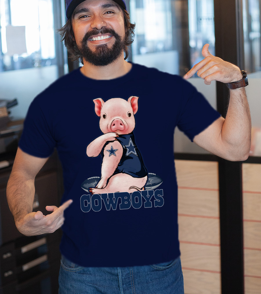 Pig COWBOYS Football Star T-Shirt