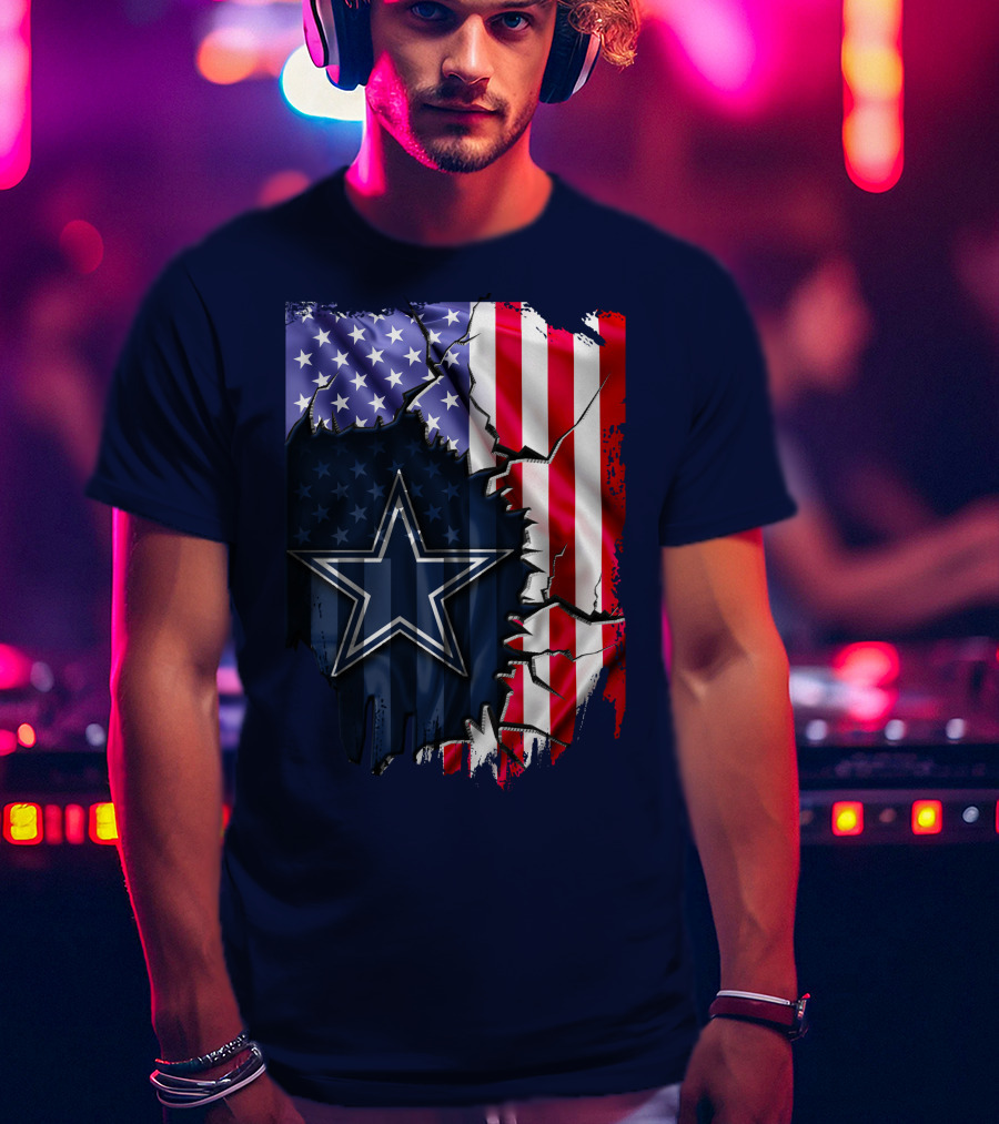 American Flag Dallas Cowboys Star T-Shirt