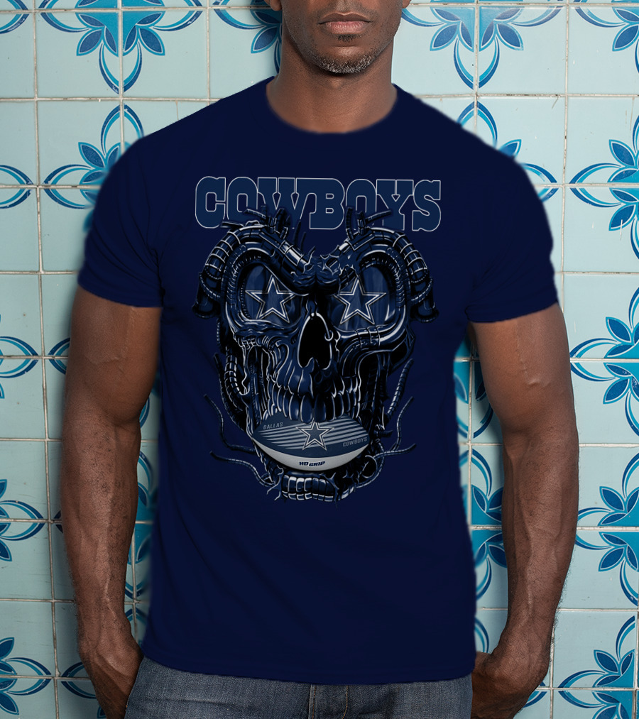 COWBOYS Dragonskull Dallas Football Helmet T-Shirt