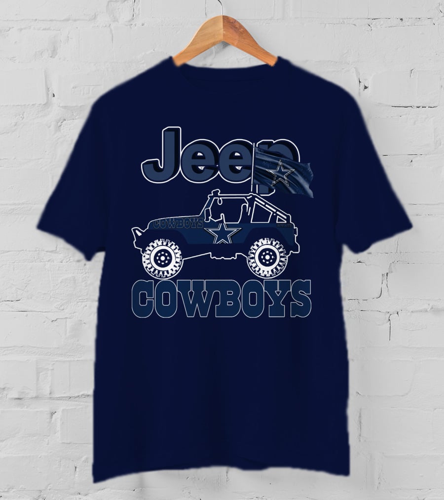 Jeep Dallas Cowboys Star Logo Off-Road Vehicle Fan Gear T-Shirt