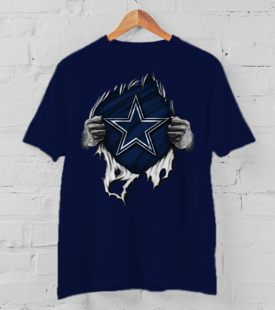 Dallas Cowboys Star Torn Rip Reveal T-Shirt