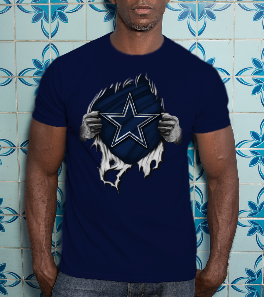 Dallas Cowboys Star Torn Rip Reveal T-Shirt