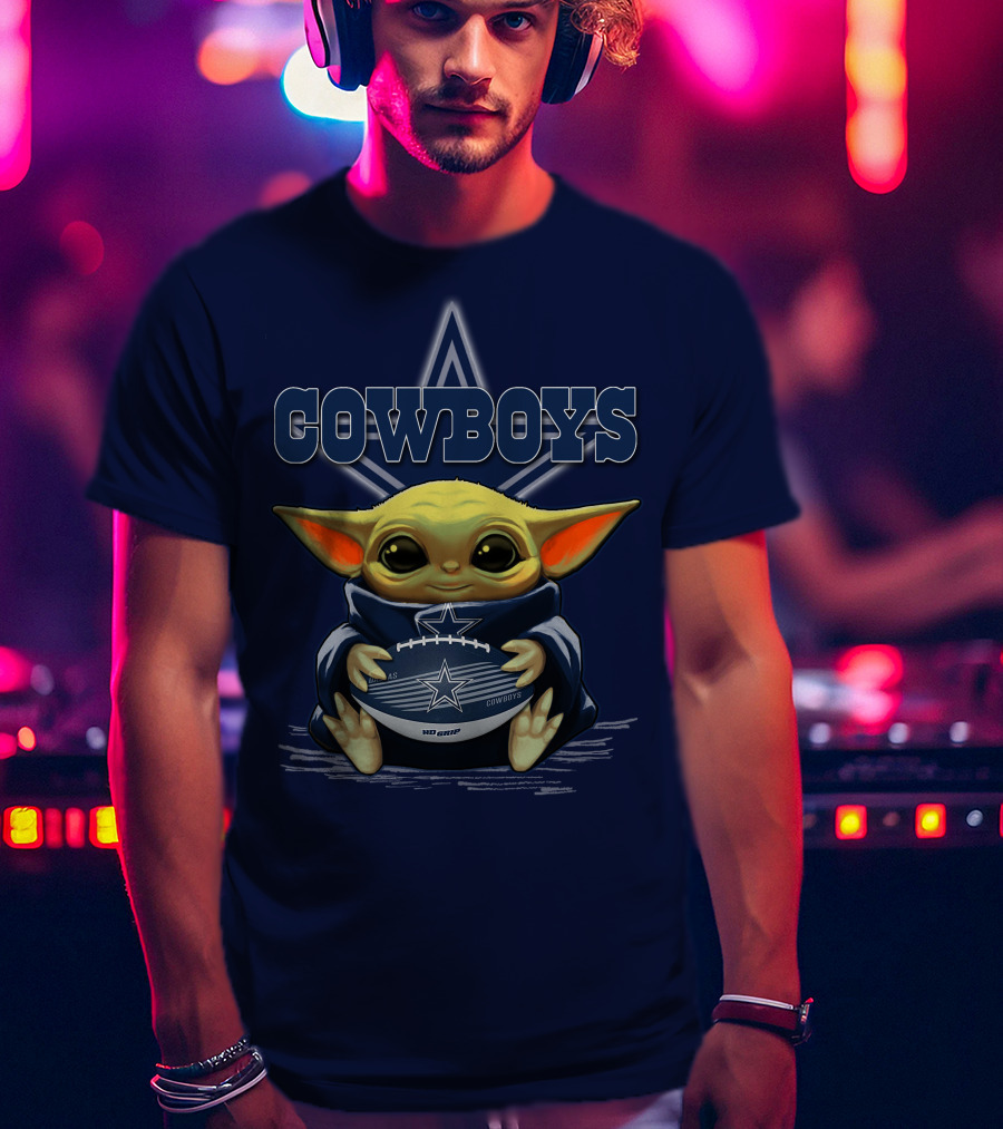 Yoda Cowboys Football Star Wars Dallas Fan Gear T-Shirt