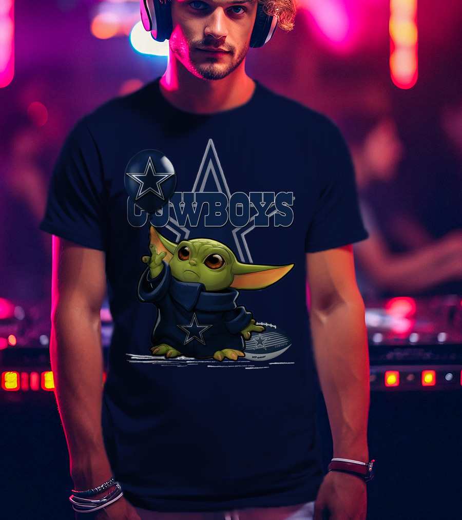 Yoda Dallas Cowboys Star Football Fan T-Shirt