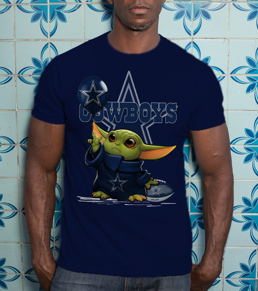 Yoda Dallas Cowboys Star Football Fan T-Shirt