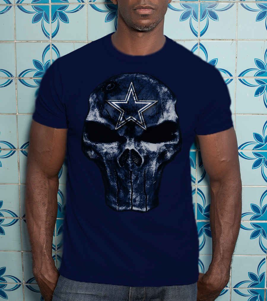 Dallas Cowboys Skull Star Emblem T-Shirt