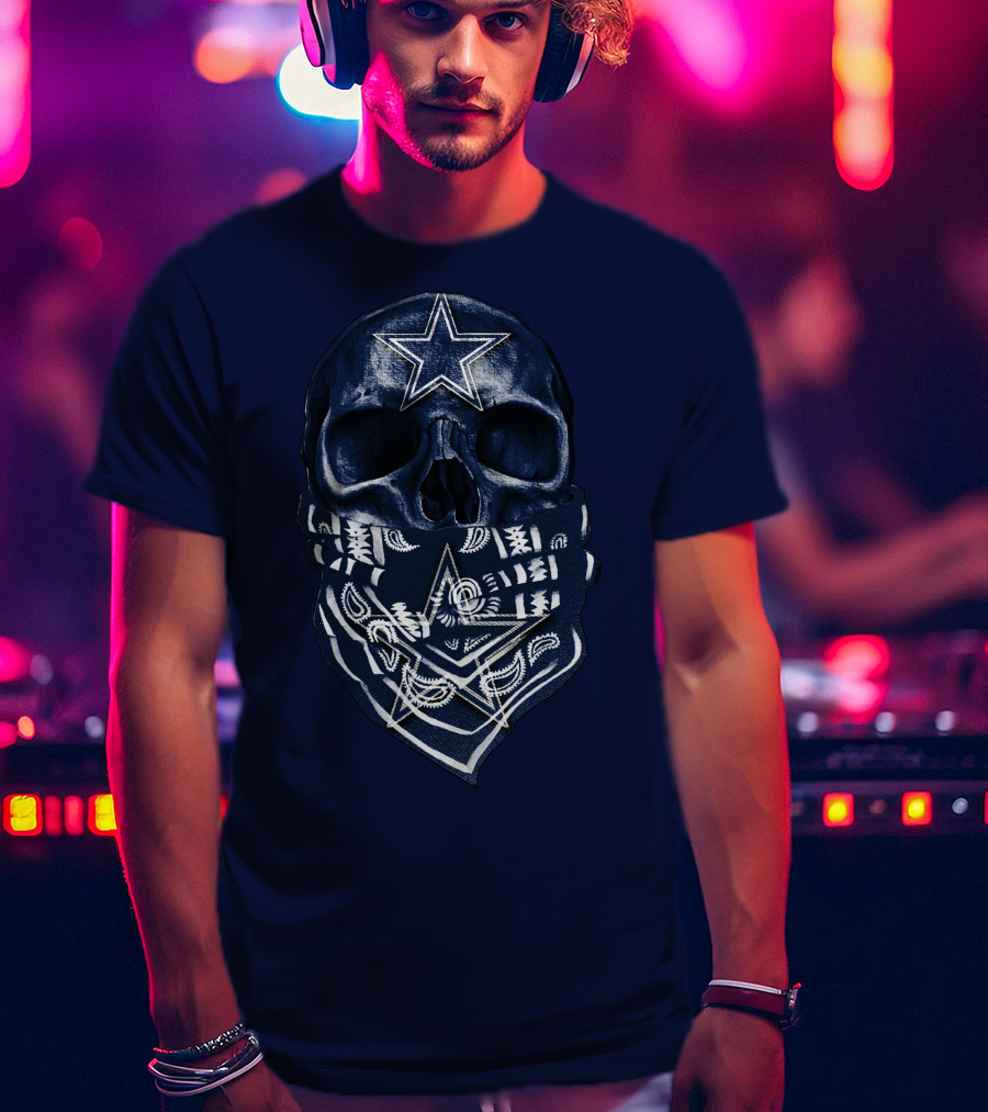 Dallas Cowboys Skull Bandana T-Shirt