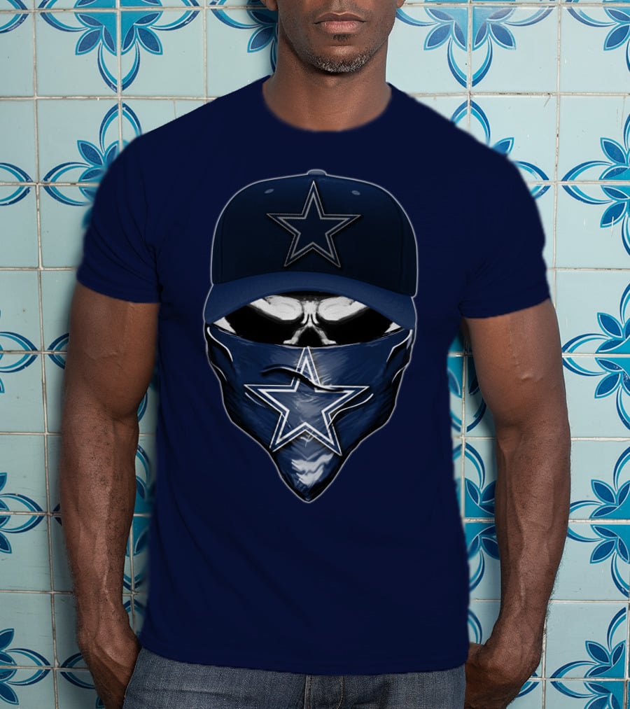 Dallas Cowboys Skull Star Logo Fan Gear T-Shirt