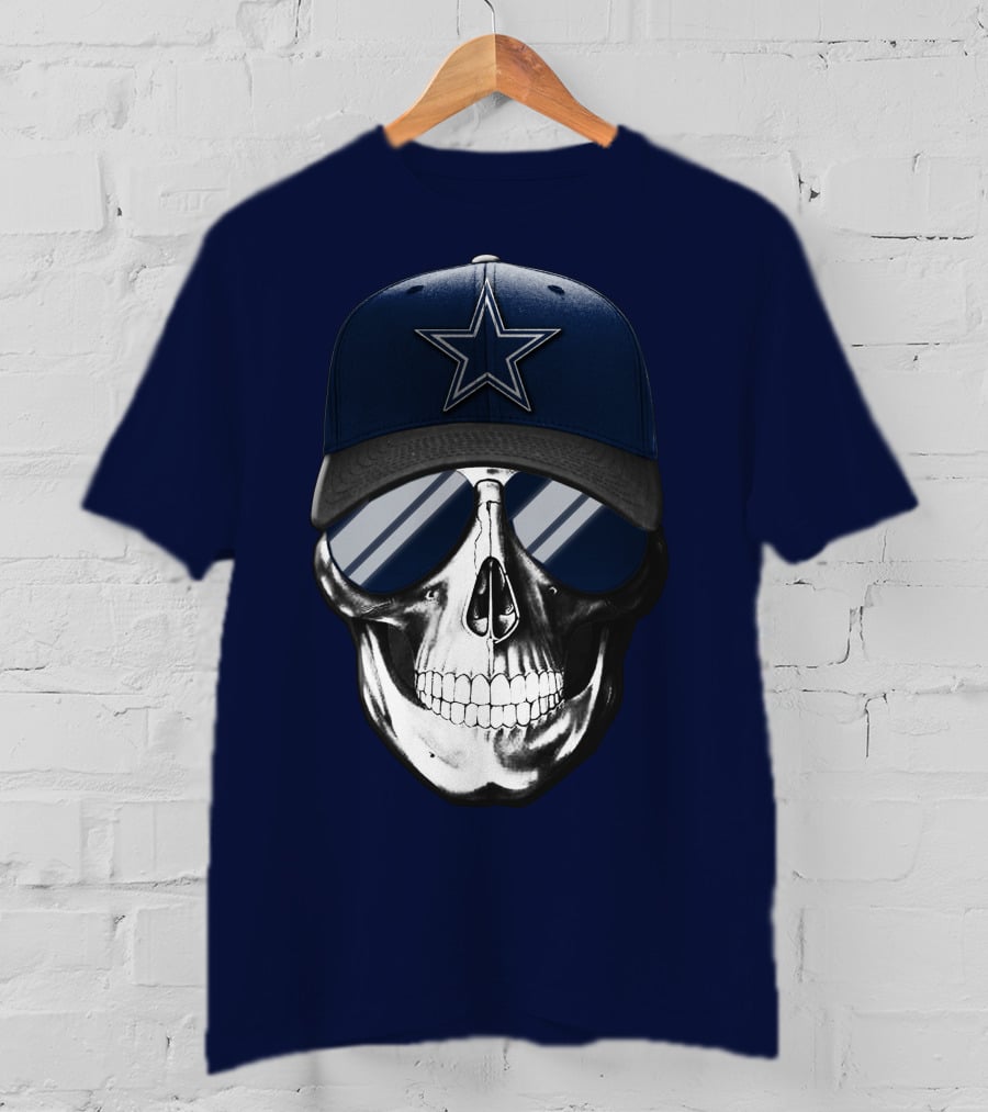 Skull Dallas Cowboys Star Hat Sunglasses T-Shirt