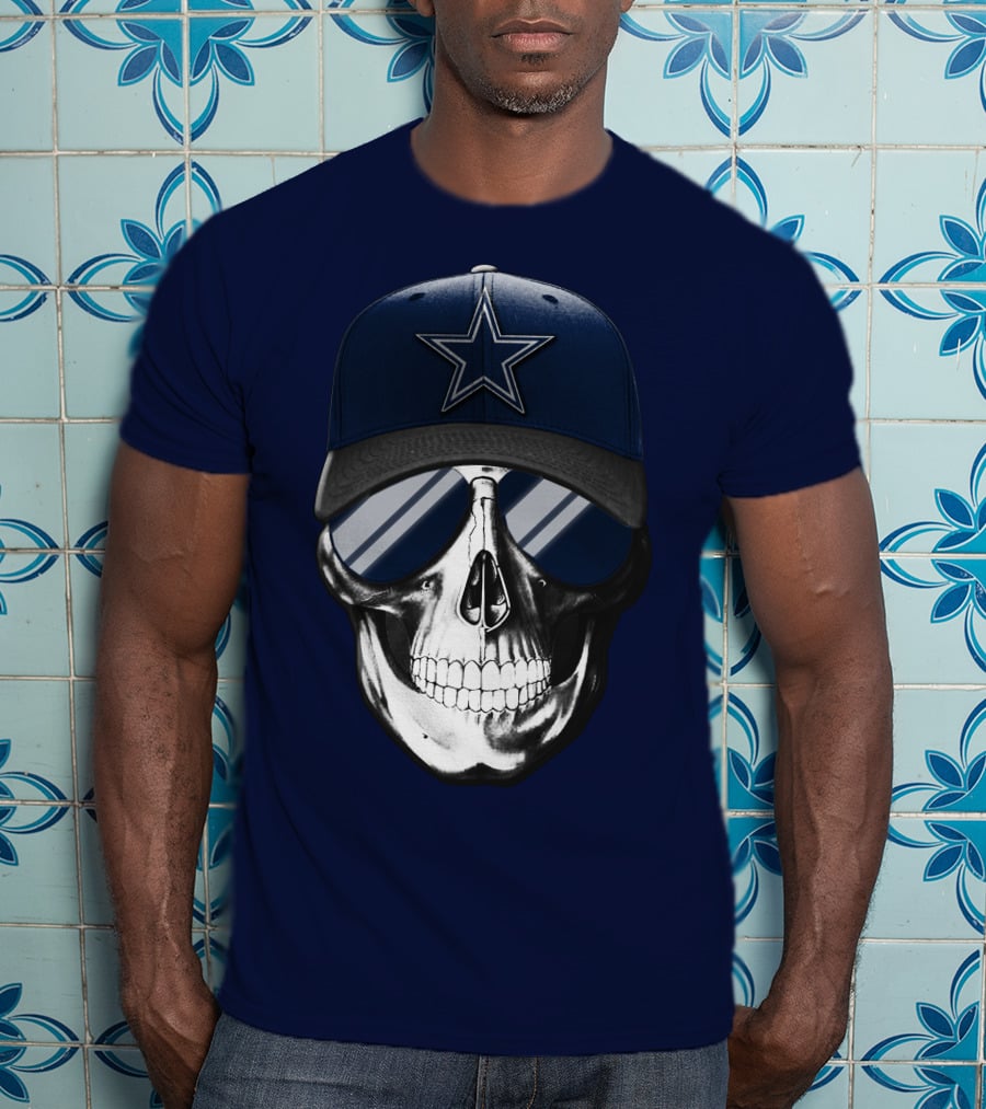 Skull Dallas Cowboys Star Hat Sunglasses T-Shirt