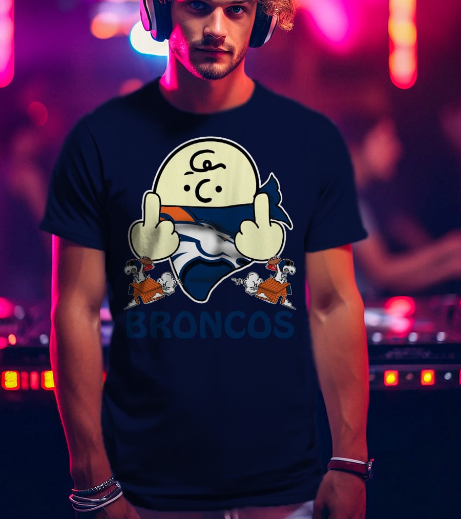Denver Broncos 28 Iconic Cartoon Characters And Football Team T-Shirt