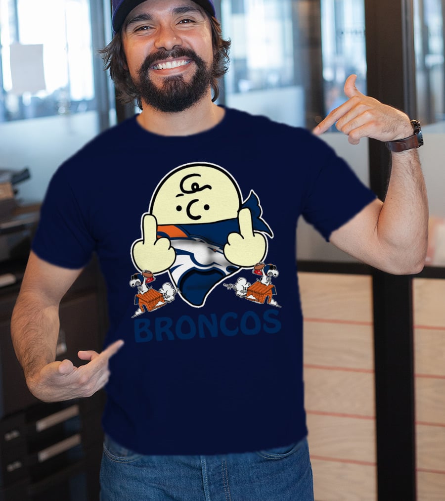 Denver Broncos 28 Iconic Cartoon Characters And Football Team T-Shirt