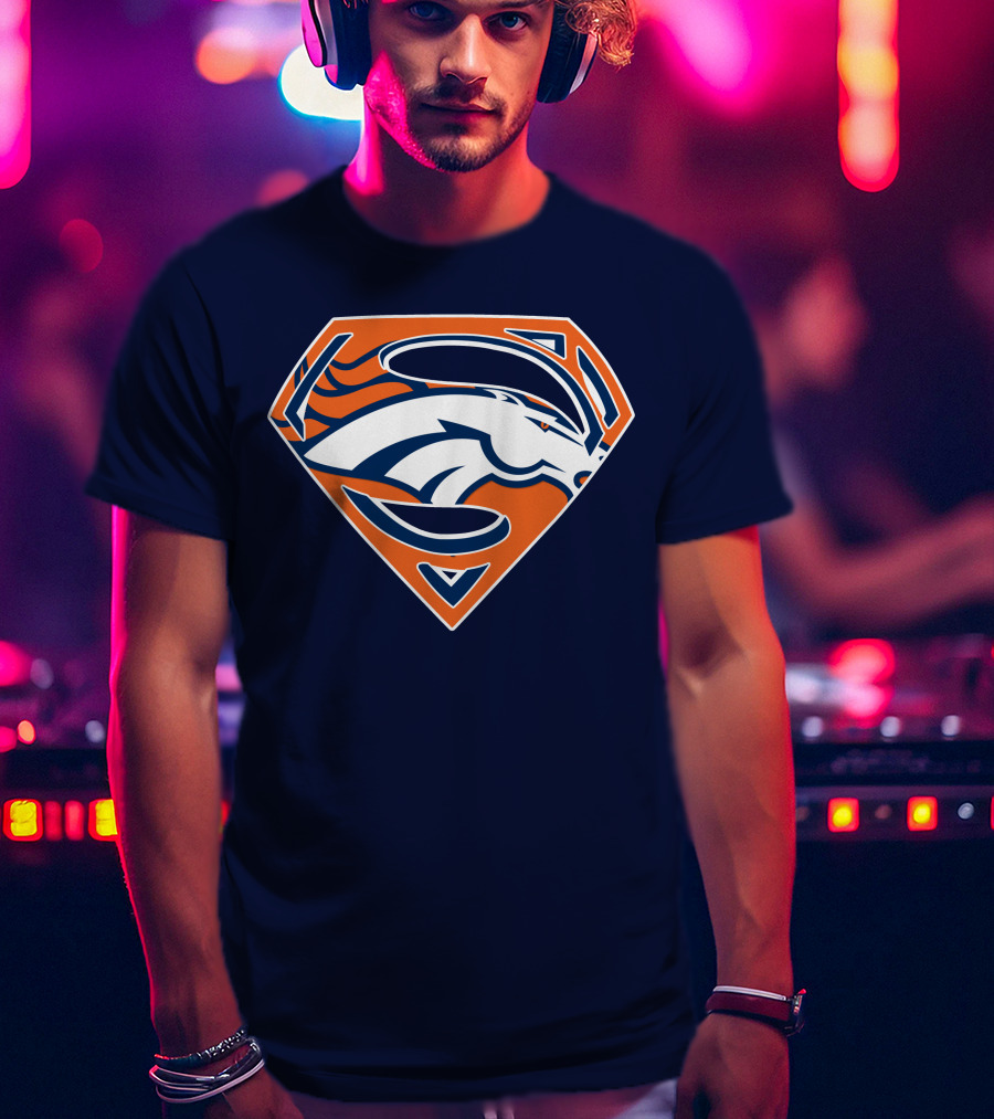 Denver Broncos Superhero Logo T-Shirt