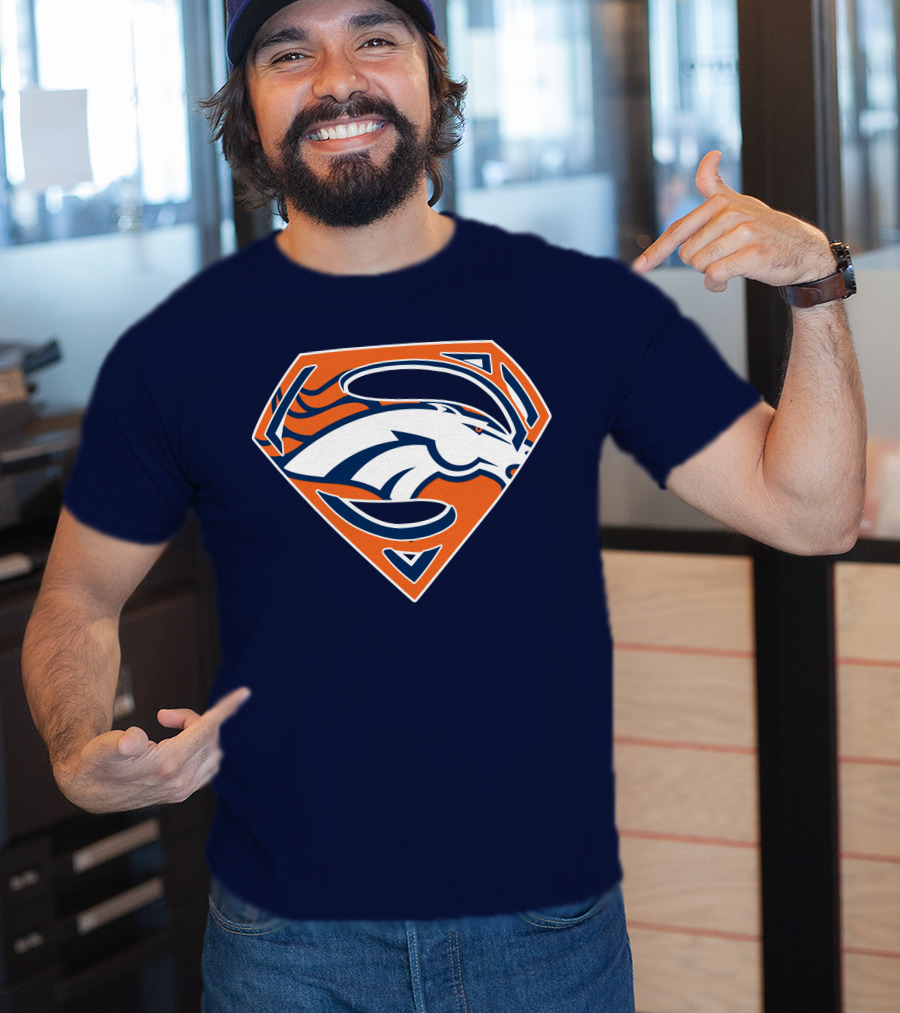 Denver Broncos Superhero Logo T-Shirt