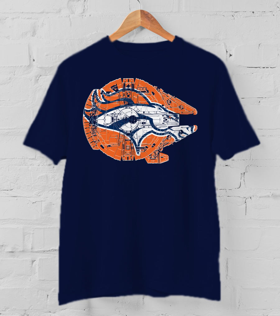 Denver Broncos Star Wars Millennium Falcon T-Shirt