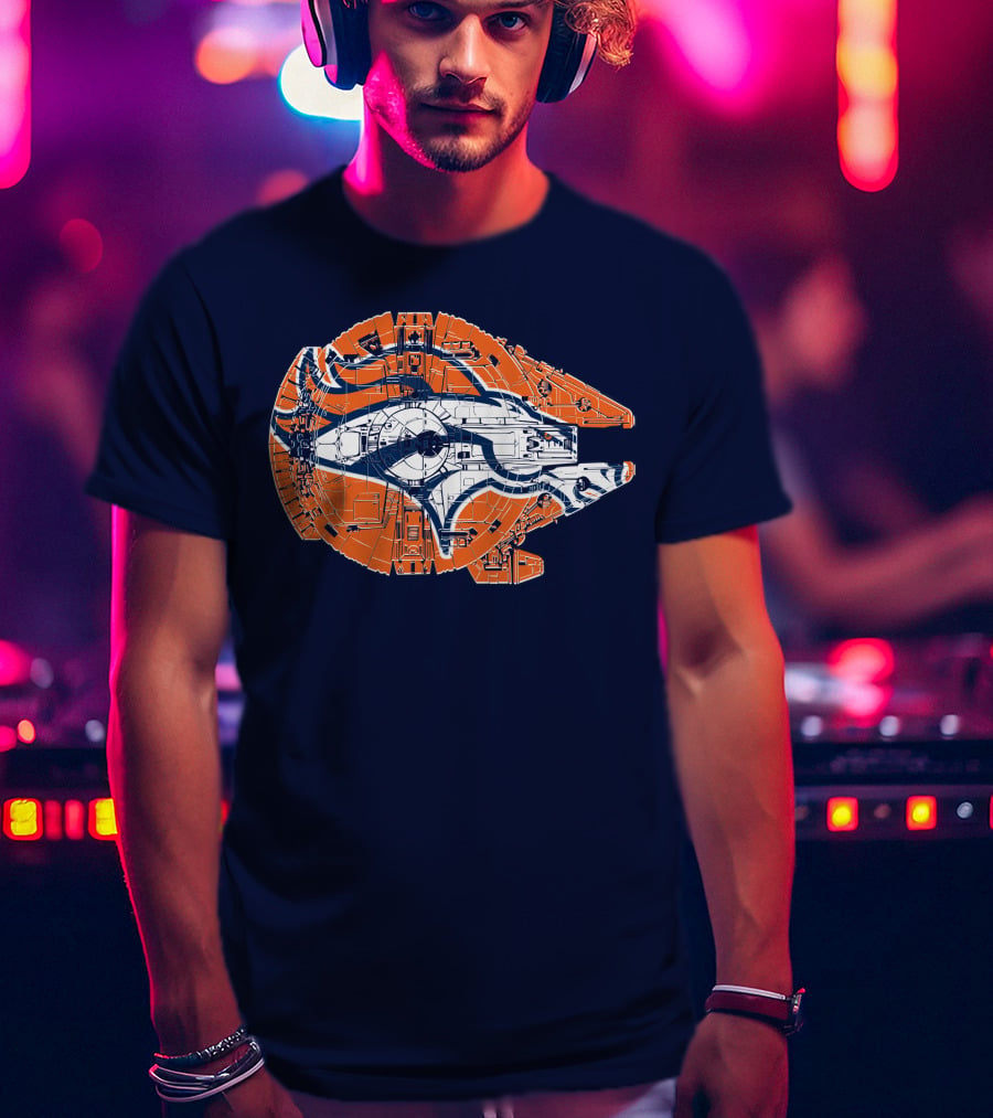 Denver Broncos Star Wars Millennium Falcon T-Shirt