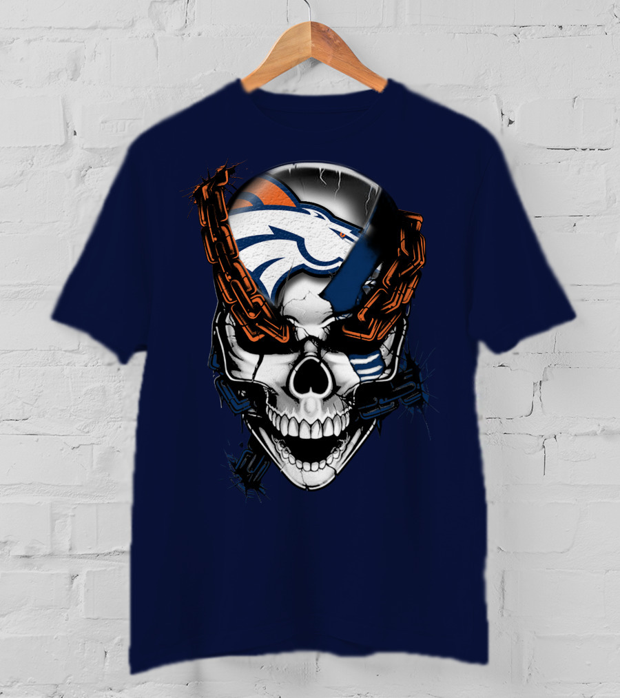 Denver Broncos Skull Logo T-Shirt