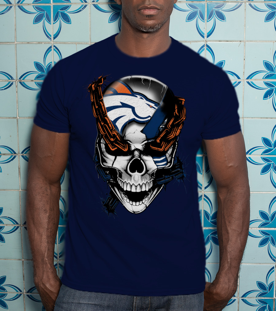 Denver Broncos Skull Logo T-Shirt
