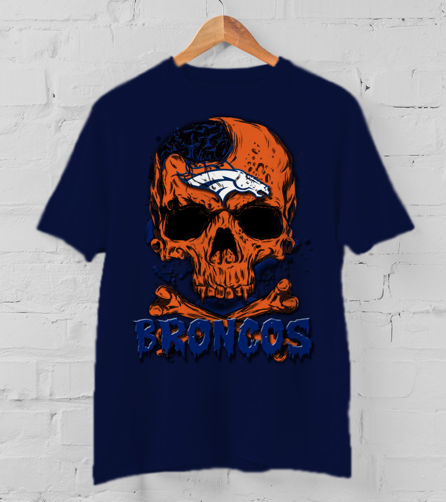 Broncos Skull Design Featuring Team T-Shirt