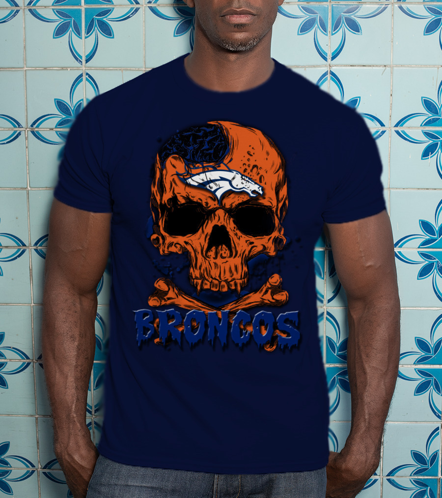 Broncos Skull Design Featuring Team T-Shirt