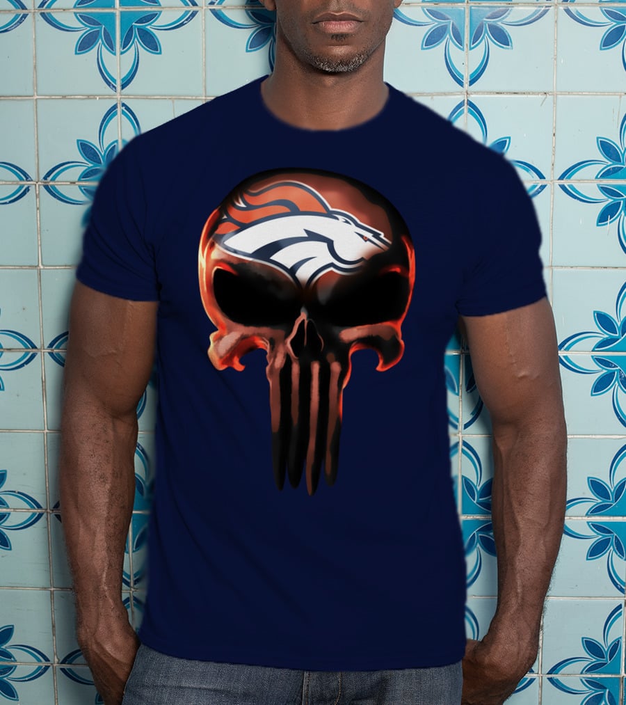 Denver Broncos Skull T-Shirt