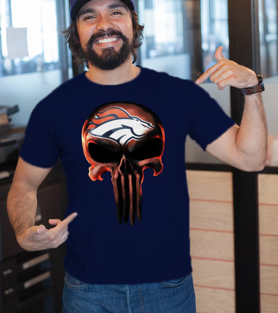 Denver Broncos Skull T-Shirt