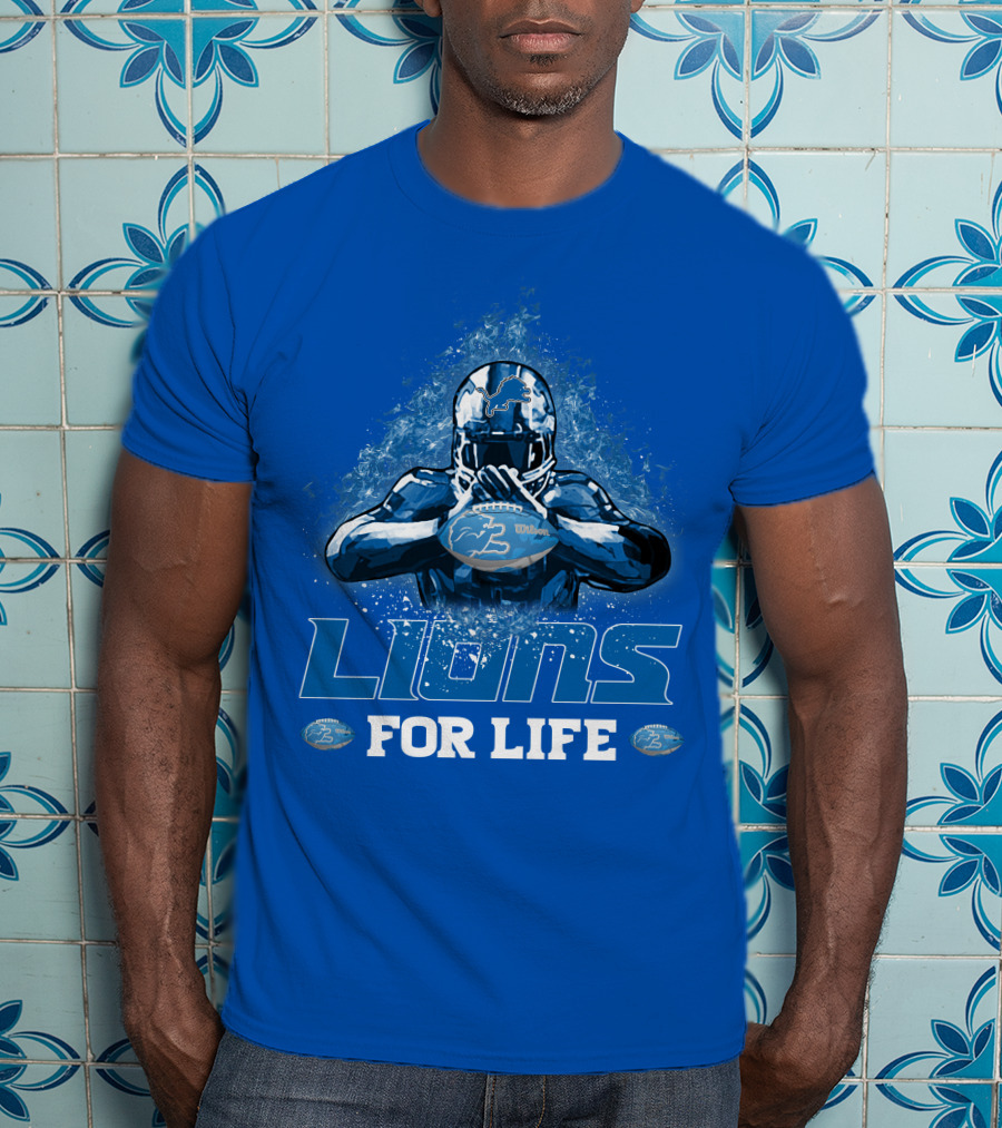 Lions For Life Detroit Lions Football Player T-Shirt